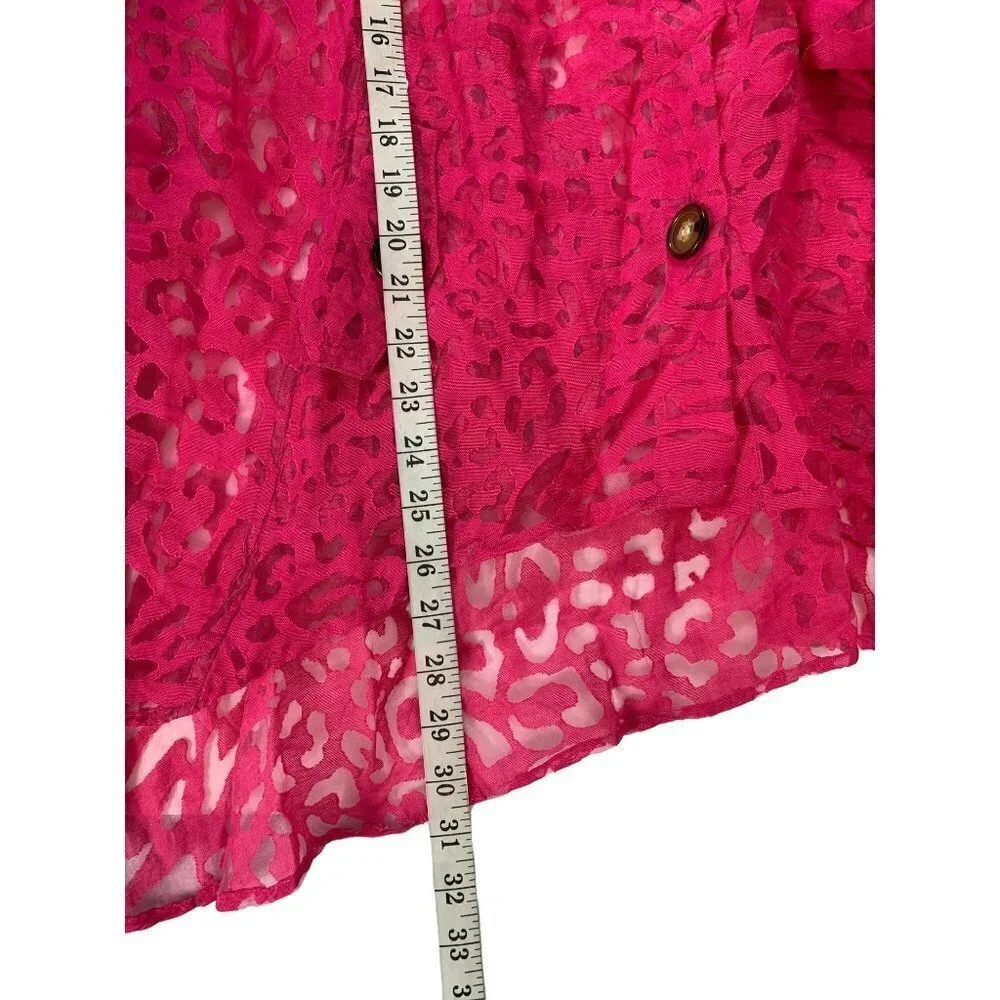 Katherine's Women's Hot Pink  Lace Cardigan - Picture 6 of 6